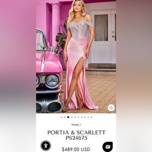 Selling prom dress. She changed her color scheme so it’s never been worn.